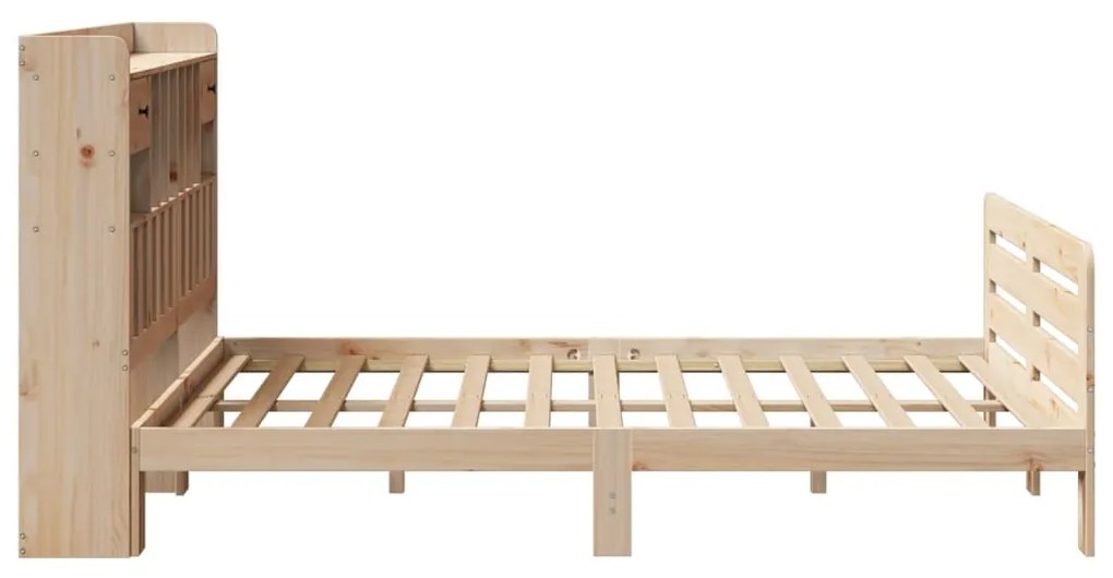 Cama com estante sem colchão 160x200 cm pinho maciço