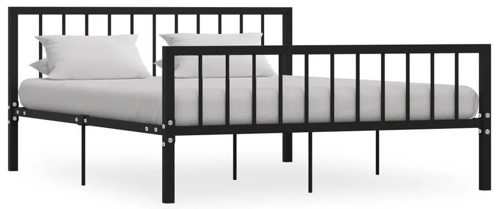 Estrutura de cama metal 160x200 cm preto