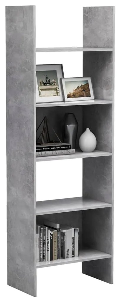 Estante 60x35x180 cm contraplacado cinzento cimento