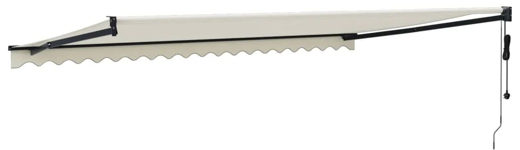 Toldo retrátil automático 5x3 m cor creme