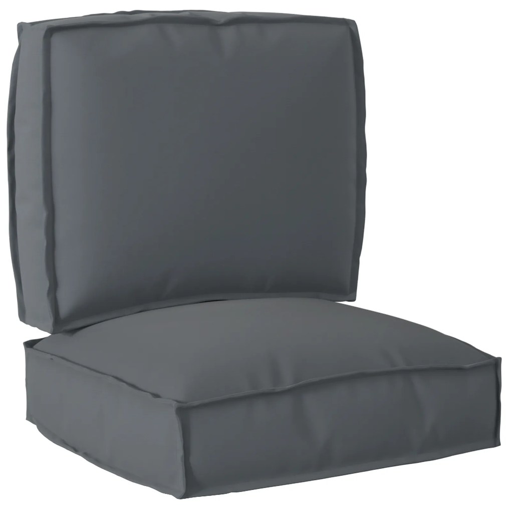 vidaXL Conjunto de Almofadas para Palete 2 pcs Antracite