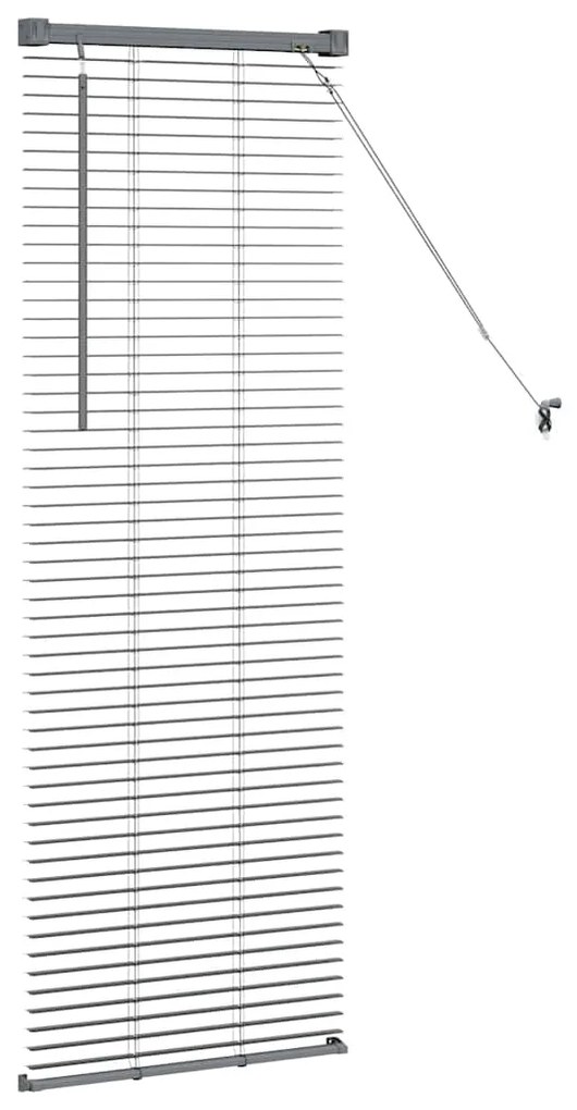 Persiana de Janela Cinzento-escuro 80 x 130 cm Alumínio
