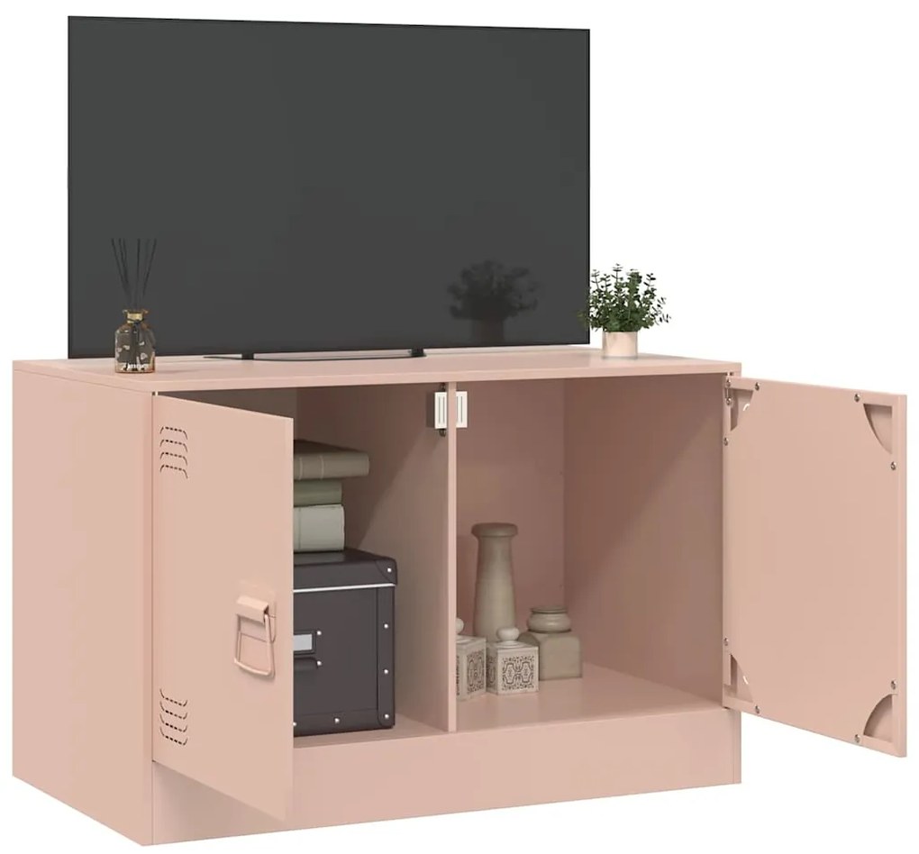 Móvel de TV 67x39x44 cm aço rosa