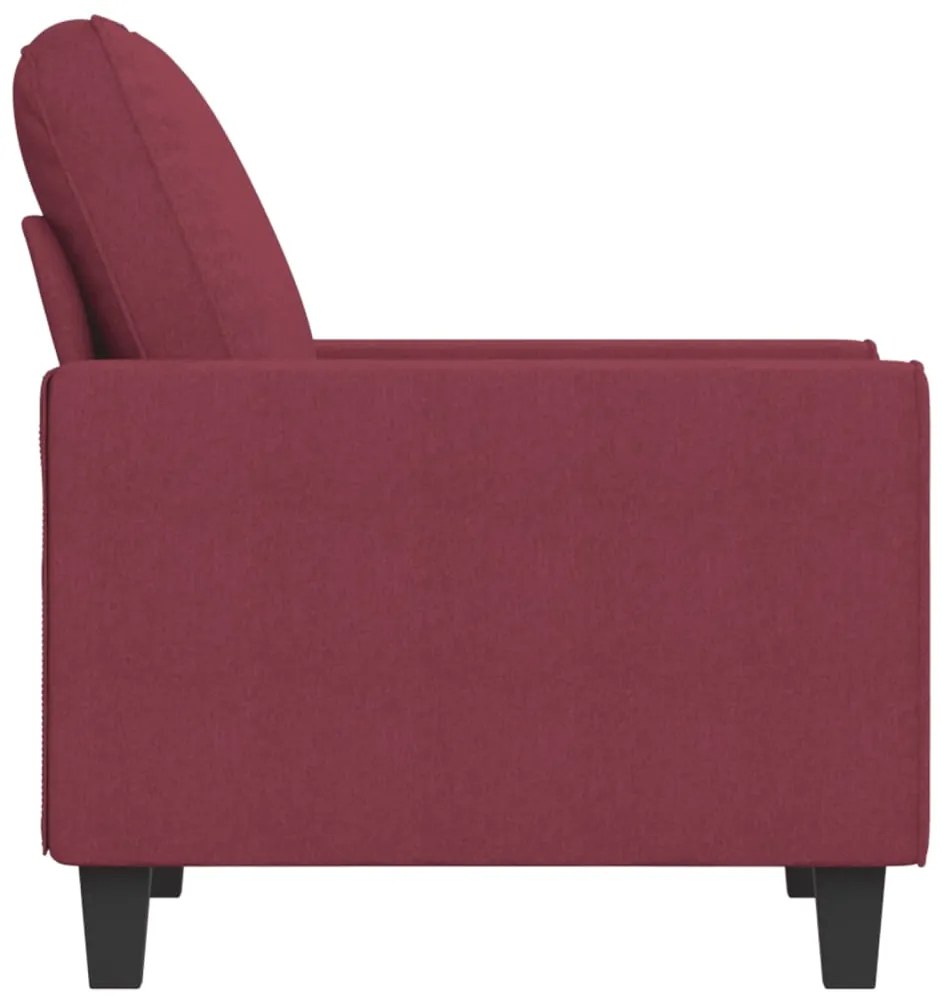 Poltrona 60 cm tecido vermelho tinto