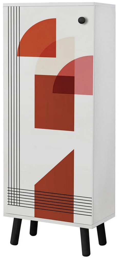 Sapateira Vegas – Branco e Preto – 50 cm x 135 cm x 38 cm