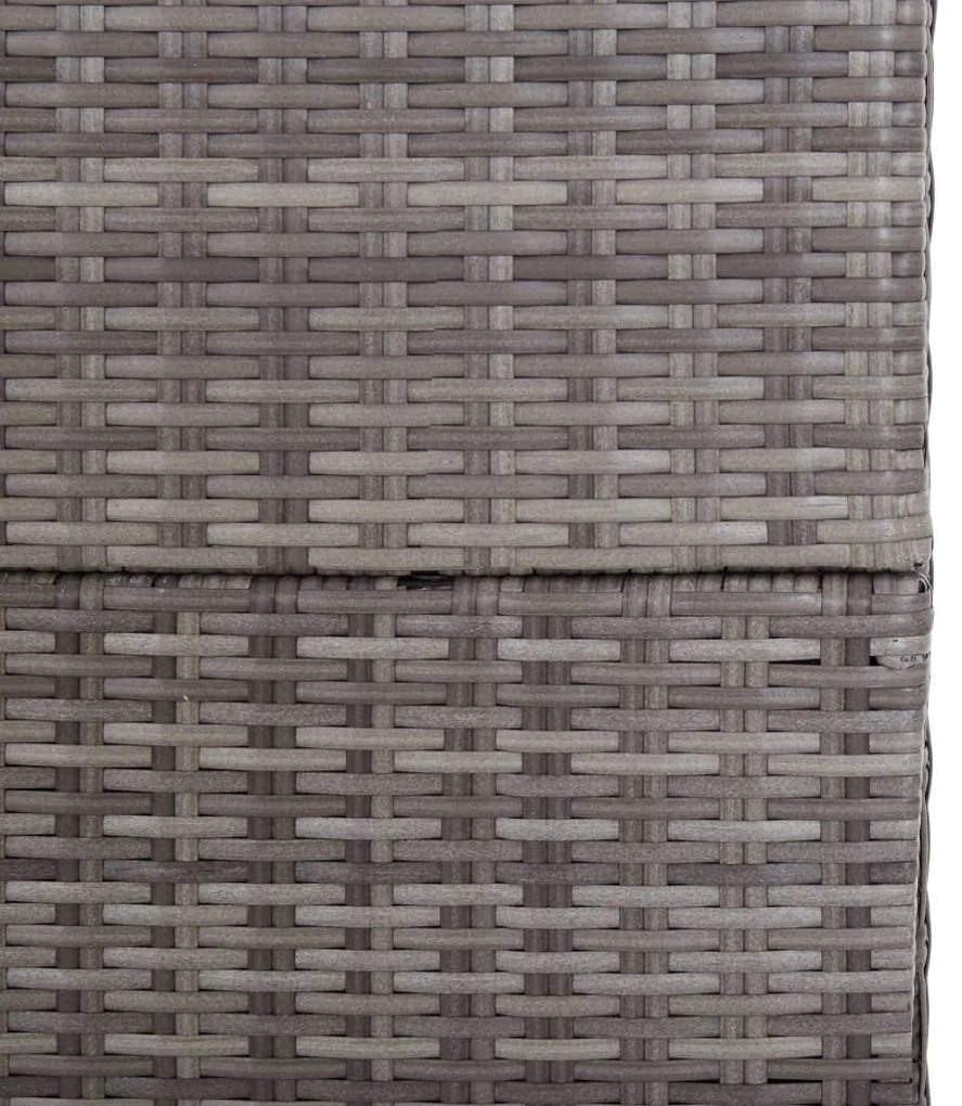Caixa de arrumação para jardim 150x100x100 cm vime PE cinzento