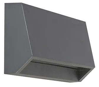 Candeeiro de parede exterior moderno cinzento escuro com LED IP65 - Sandstone 2