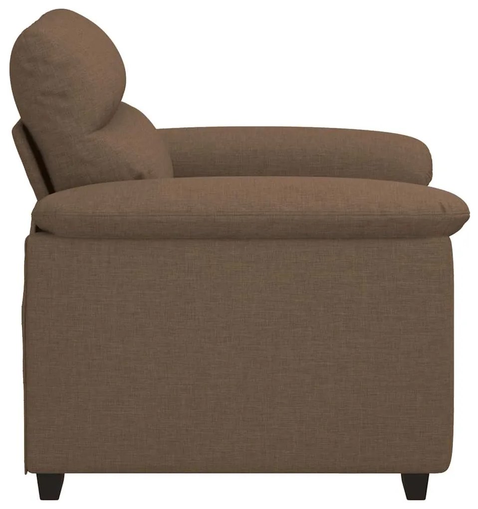 Poltrona 60 cm tecido castanho