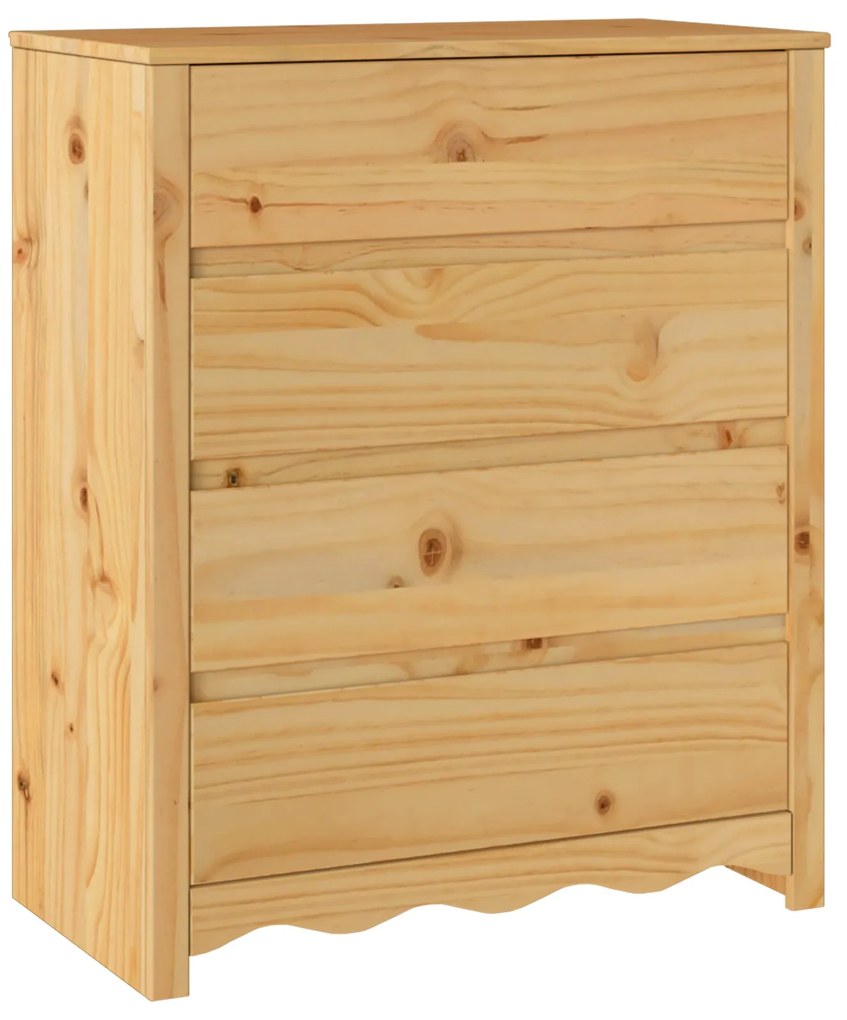 Cômoda vidaXL 'DRAMMEN'76,5x40x91 cm Madeira Sólida de Pinheiro