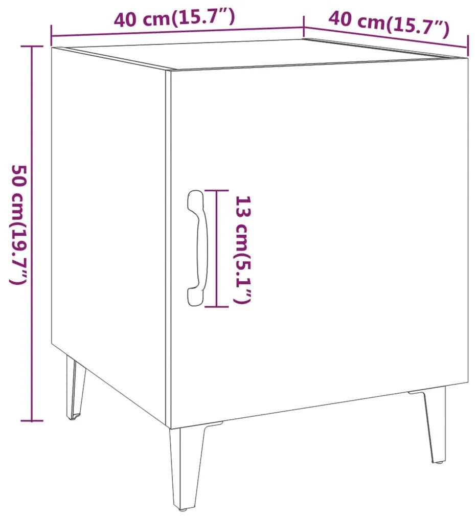 Mesa de cabeceira derivados de madeira branco