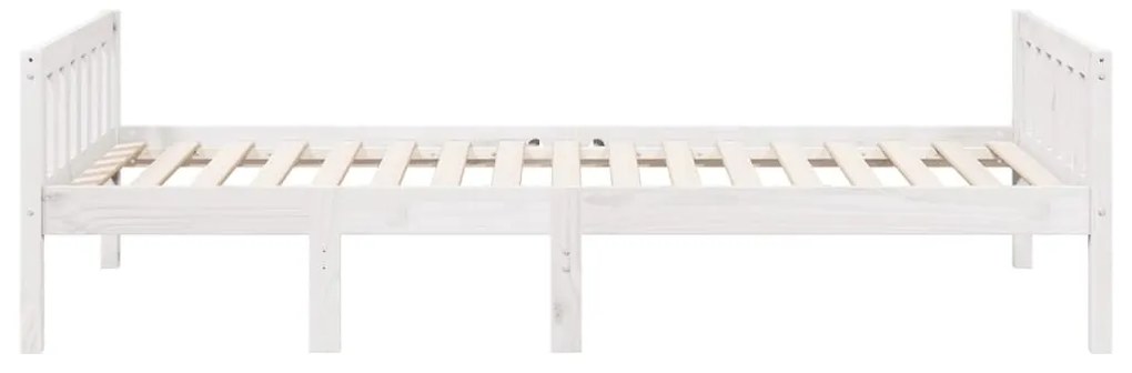 Cama de criança sem colchão 90x190 cm pinho maciço branco