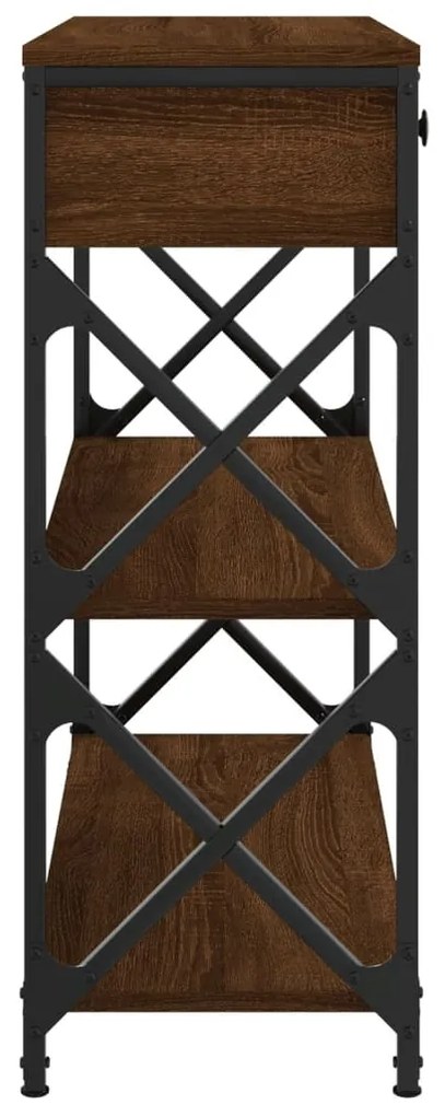 Mesa consola 75x28x75 cm derivados madeira carvalho castanho