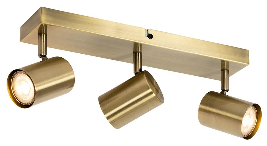 Foco de teto inteligente bronze 3-luzes ajustável Incl. Wifi GU10 50mm - Jeana