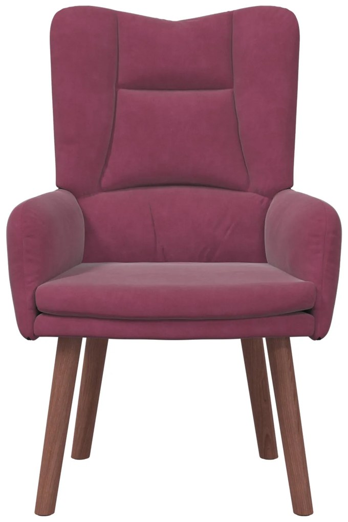 Poltrona Relaxante VidaXL Vermelha de Veludo