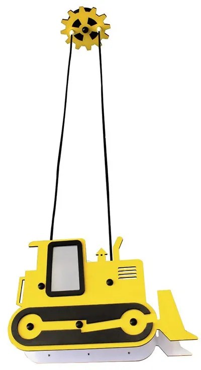 Yellow Excavator Pendant Light Nursey