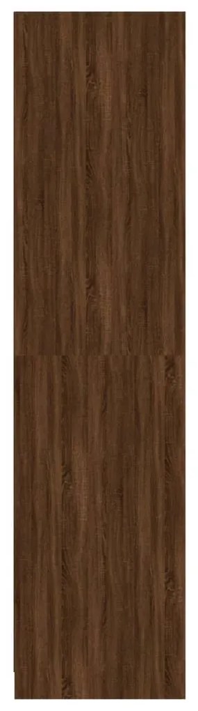 Roupeiro 100x50x200 cm derivados de madeira carvalho castanho