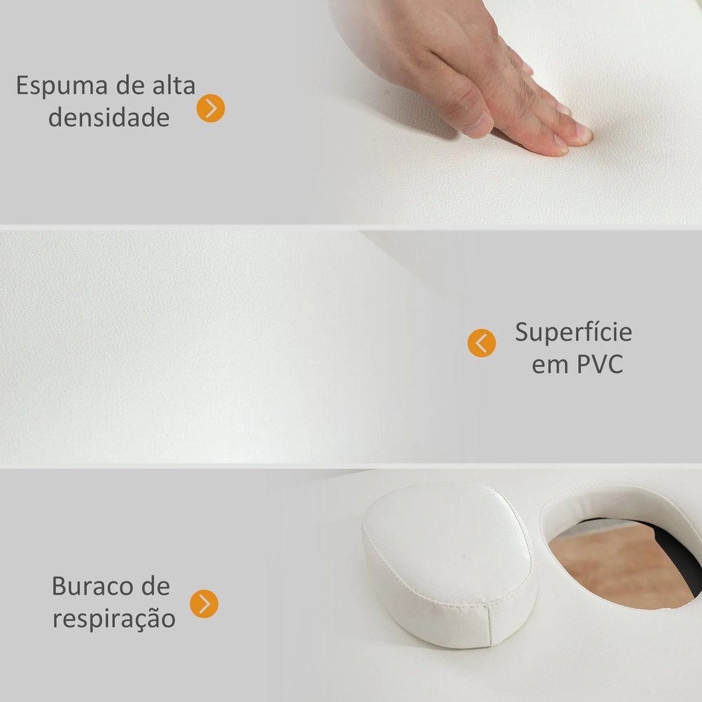 Marquesa de Massagem Dobrável Mesa de Massagem Portátil com Apoio para
