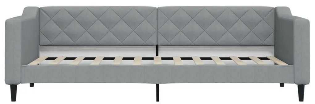 Sofá-cama com gavetão 80x200 cm tecido cinzento-claro