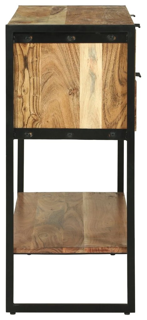Mesa de Consola 90x35x80 cm Madeira Sólida Acácia