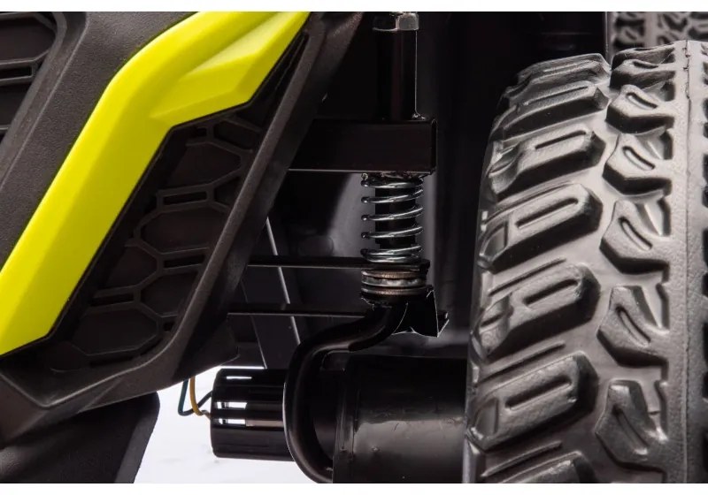 Carro elétrico infantil DRACO 24V 2 Lugares 4x4, Rodas Borracha VERDE