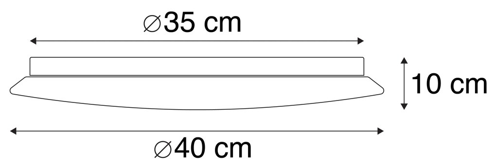 Candeeiro de teto branco com LED e dimmer com controlo remoto - Mane