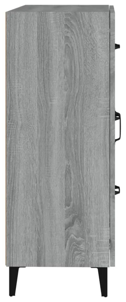 Aparador 69,5x34x90 cm madeira processada cor sonoma cinzento