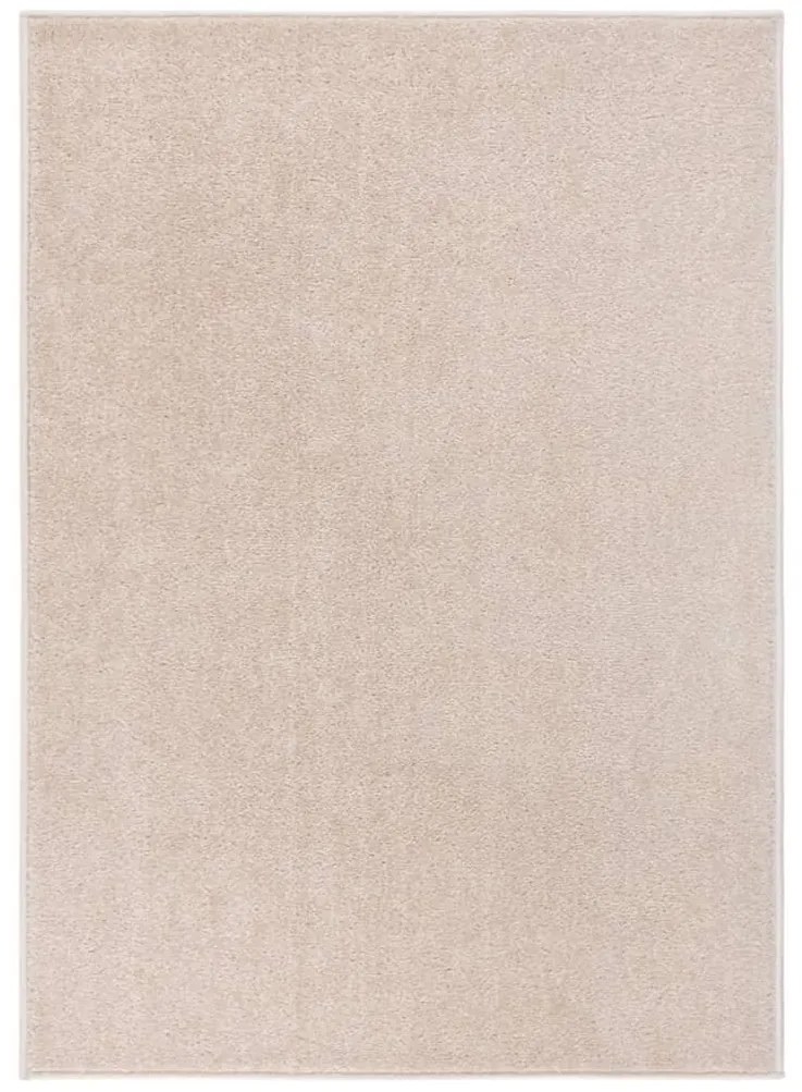 Tapete de pelo curto 120x170 cm bege-escuro