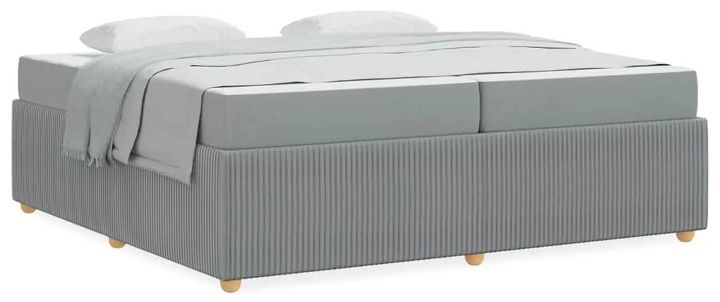 Estrutura da Cama Outros Cinzento-claro 200 x 200 cm tecido