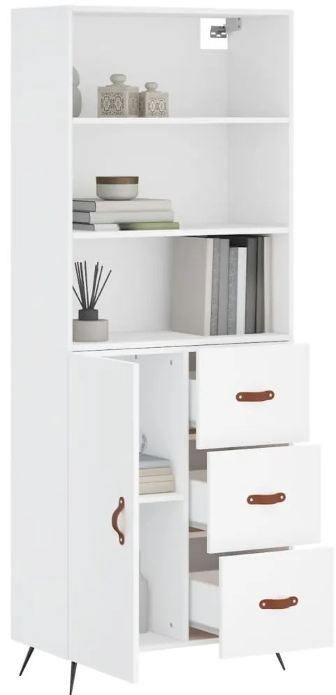 Armário alto 69,5x34x180 cm derivados de madeira branco