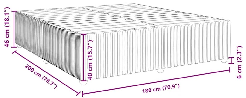 Estrutura de cama sem colchão 180x200 cm veludo verde-escuro