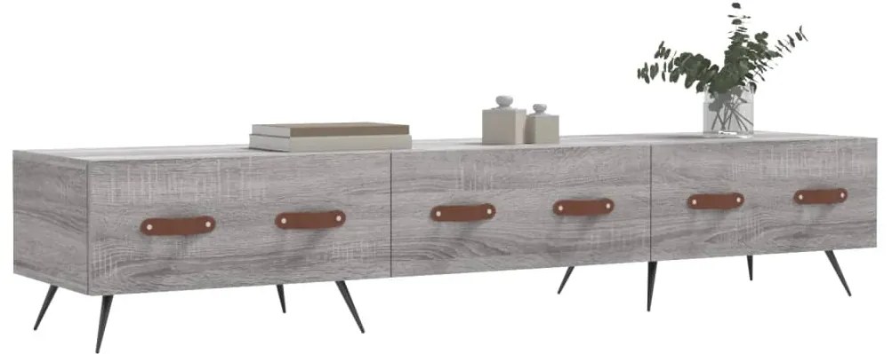 Móvel de TV 150x36x30 cm derivados de madeira cinzento sonoma