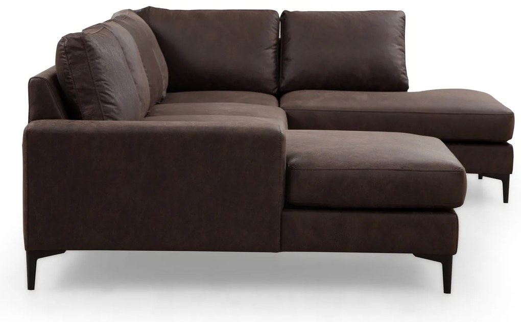 Sofá de Canto Porto Corner – Castanho – 155 cm x 314 cm x 200 cm
