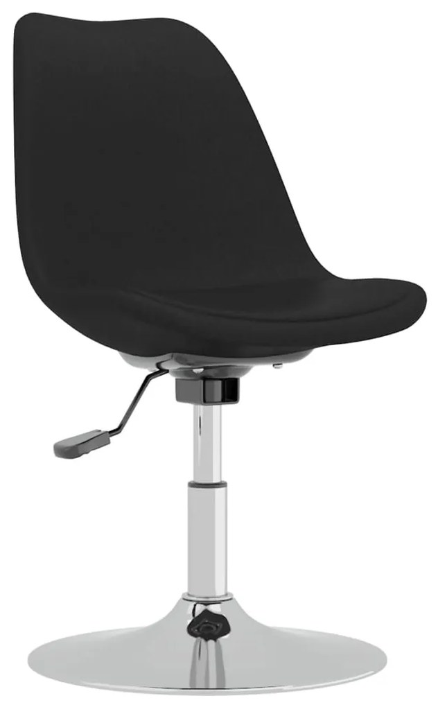 Cadeiras de jantar giratórias 4 pcs tecido preto