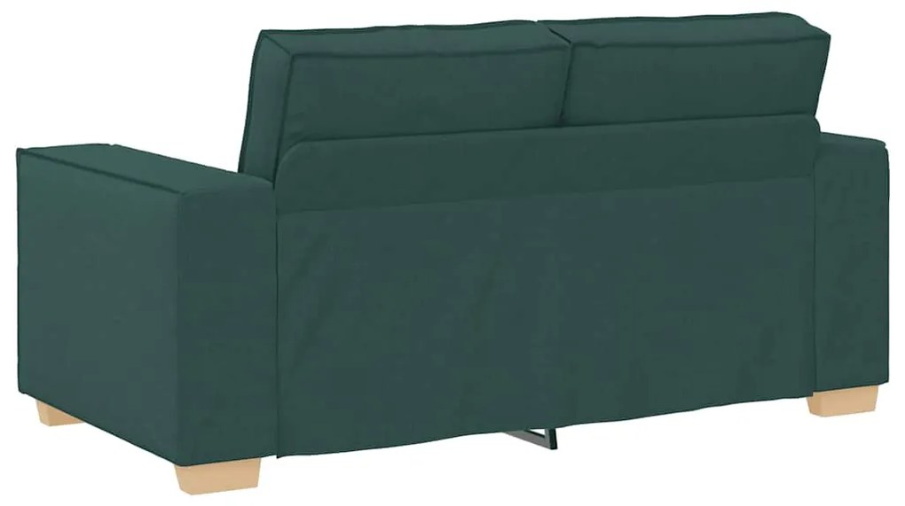 Sofá de 2 lugares verde escuro 120 cm tecido