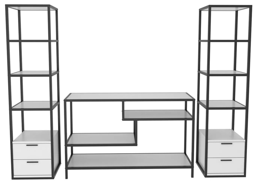 Unidade TV Robbins – Preto e Branco – 198 cm x 39 cm x 160 cm