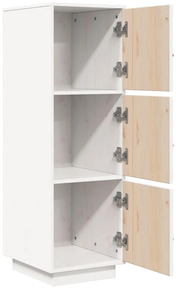 Aparador alto 34x40x108,5 cm pinho maciço branco