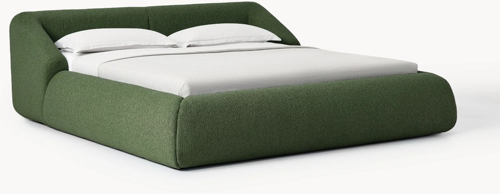 Cama estofada em bouclé Sofia