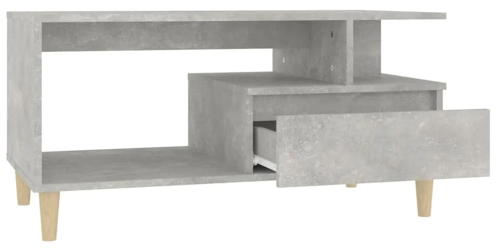 Mesa de centro 90x49x45 derivados de madeira cinzento cimento