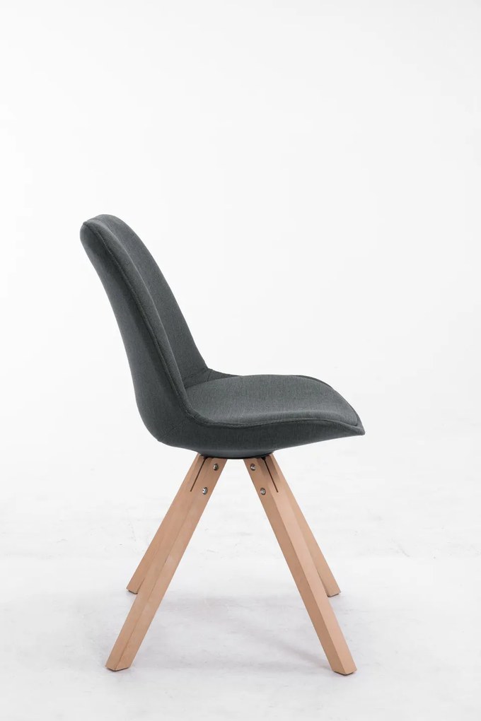 Cadeira cozinha e jantar Toulouse em tecido Square 48 x 84 x 56 cm Cinzento escuro