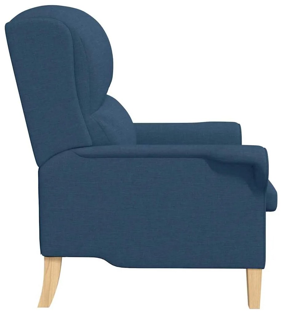 Poltrona Moderna Azul Standard Tecido de poliéster, Madeira