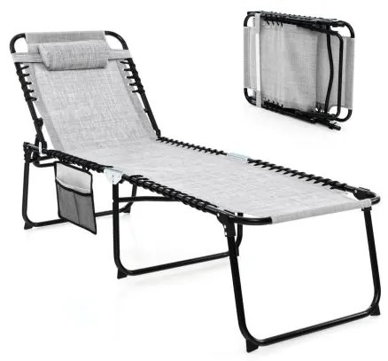 Conjunto de bistrô para área externa com 3 peças, cadeira e mesa de centro - cinza