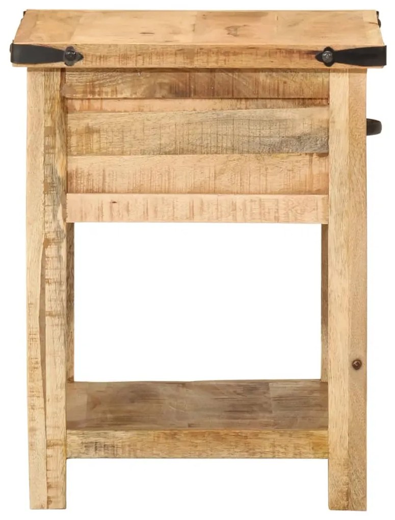 Mesa de cabeceira 40x40x50 cm madeira mangueira maciça