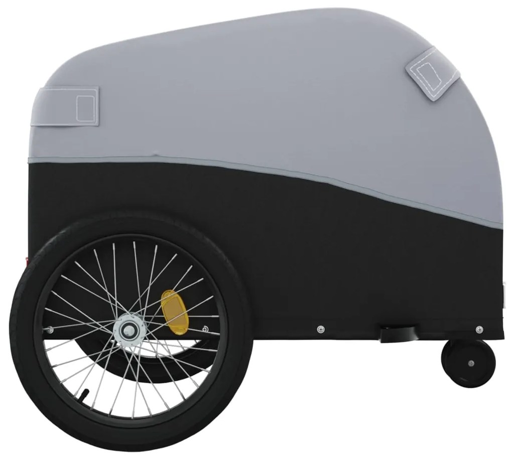Reboque para bicicleta 30 kg ferro preto e cinza