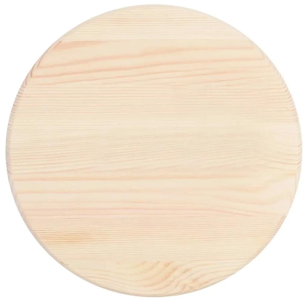 Tampo de mesa redondo 25 mm 40 cm madeira pinho natural