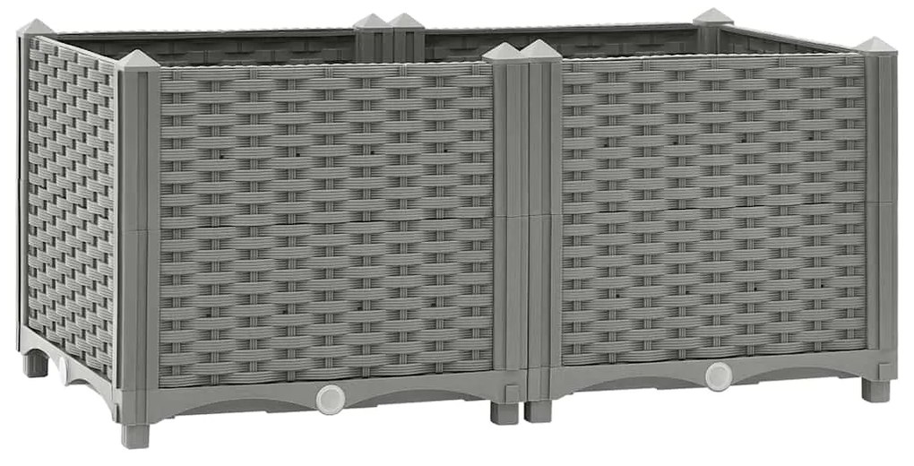 Canteiro elevado 80x40x38 cm polipropileno