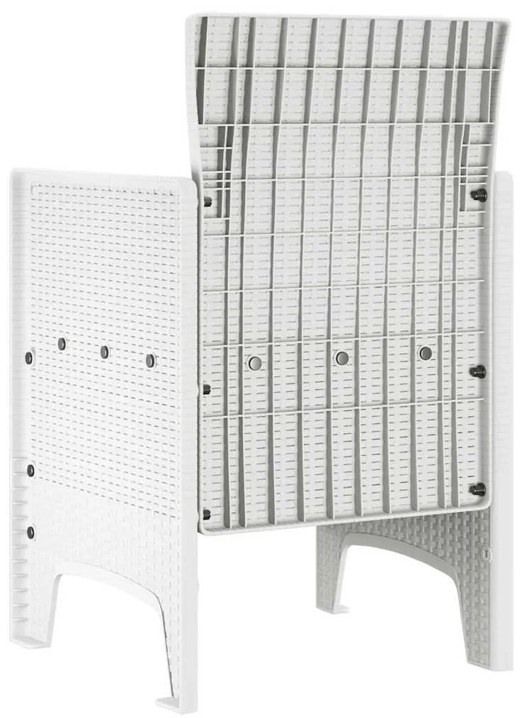 Cadeiras de Jardim 2 pcs Branco 53 x 49 x 85 cm Plástico