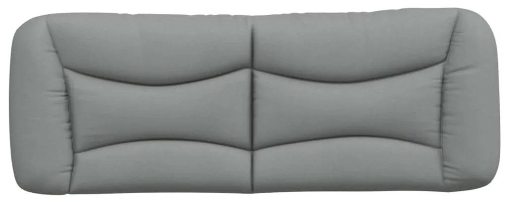 Almofadão de cabeceira 120 cm tecido cinzento-claro