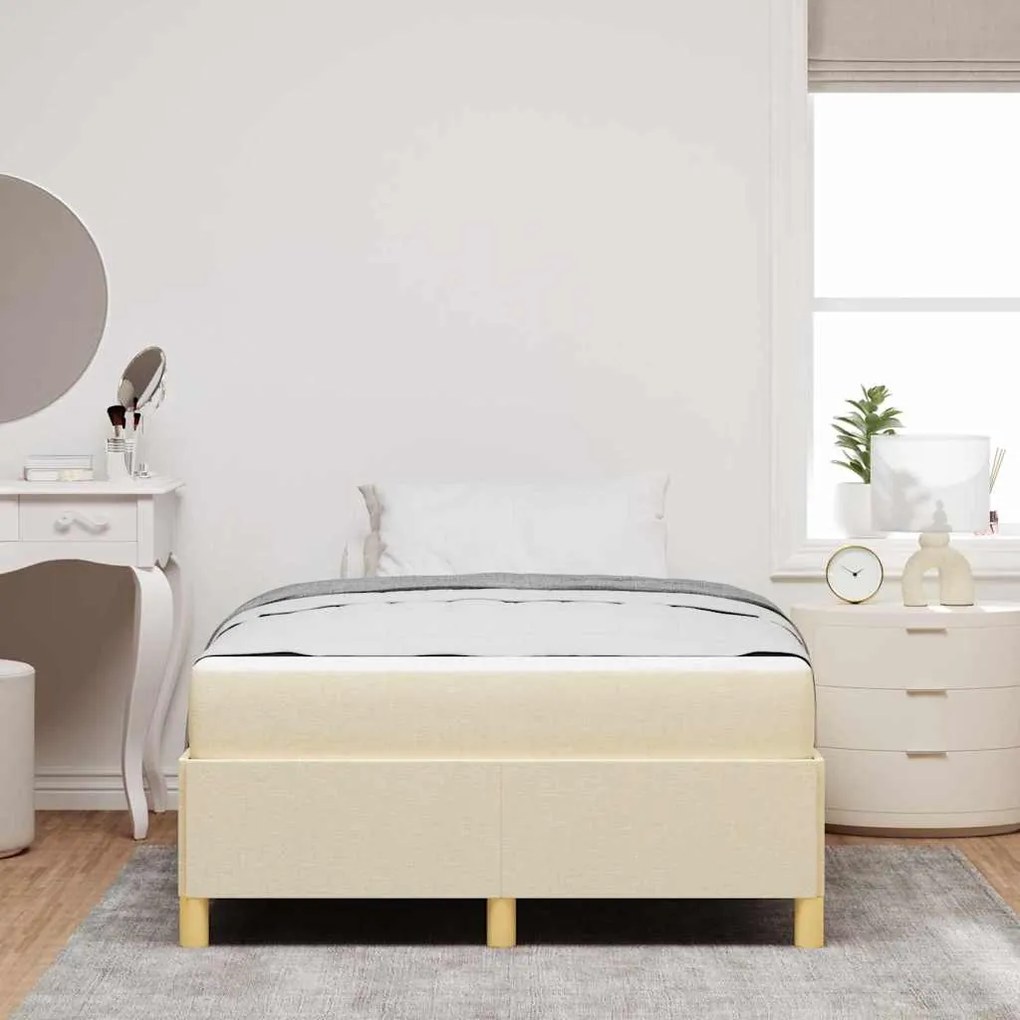 Cama Box Outros Branco e Creme 120 x 190 cm Poliéster