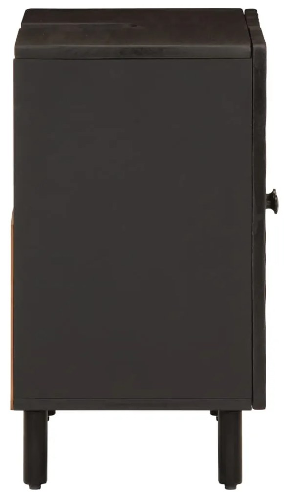 Armário para lavatório 62x33x58 cm mangueira maciça preto