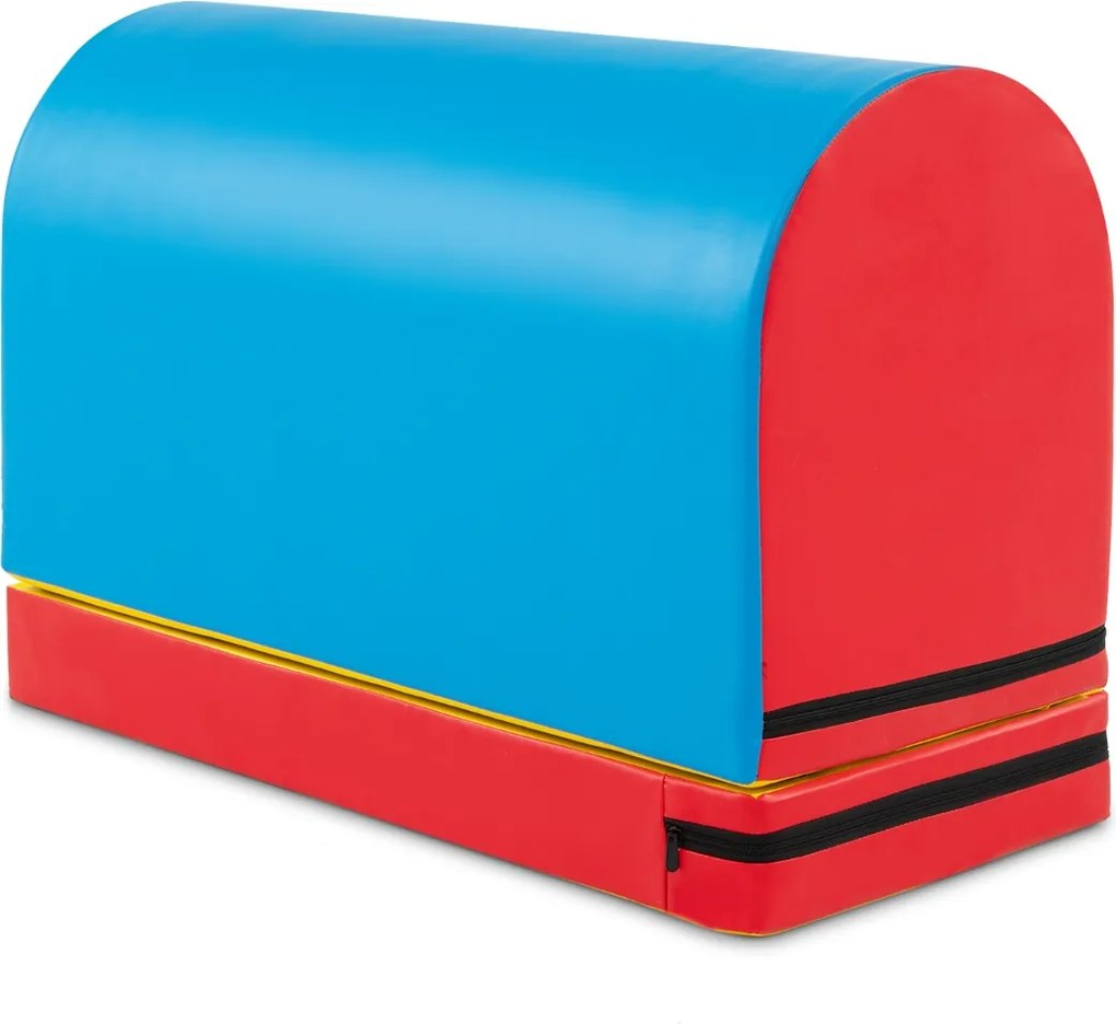 Colchão de Treinos Ginastica 90 x 40 x 60 cm para treino com cavalo de salto e a ponte Desmontável Alça de Transporte Azul Claro